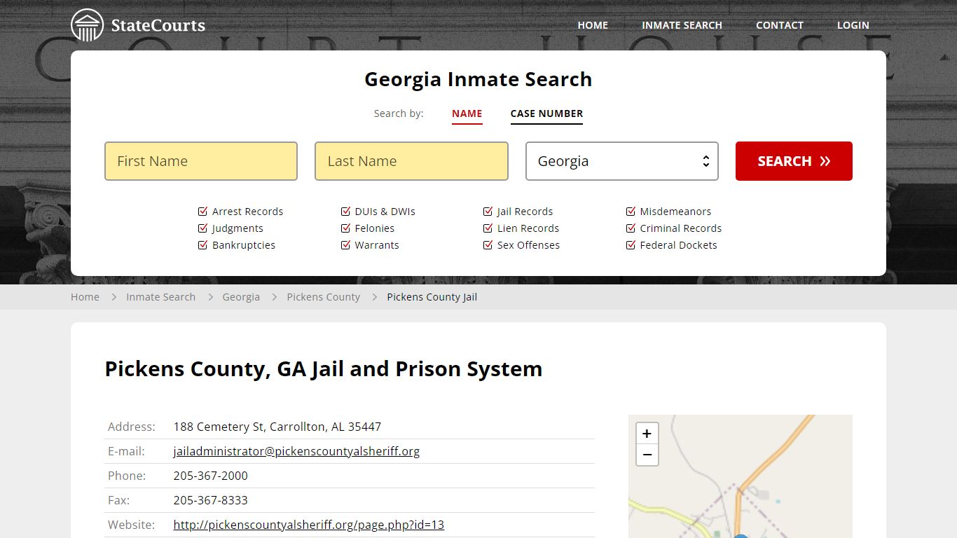 Pickens County Jail Inmate Records Search, Georgia - StateCourts